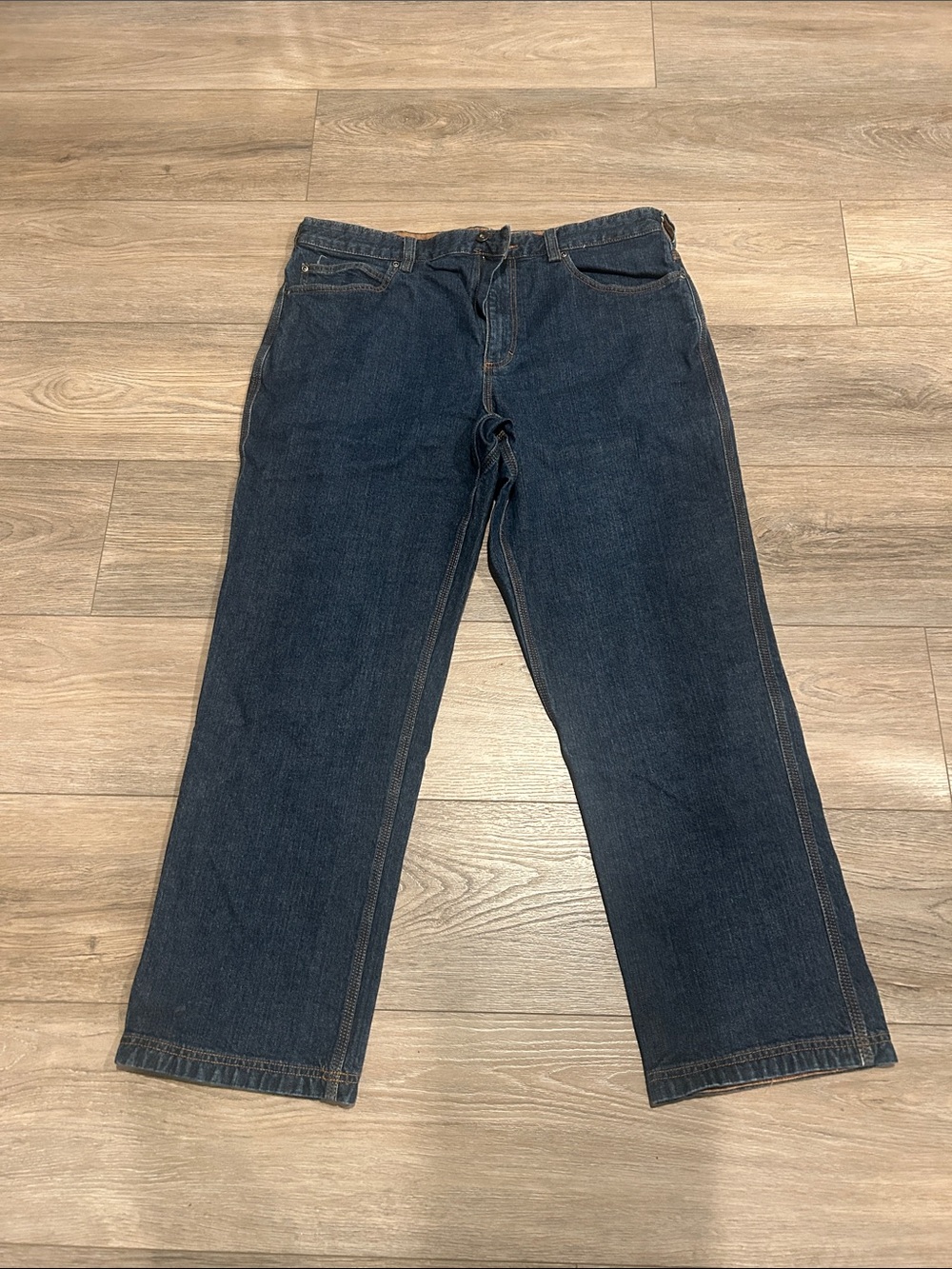 Duluth Trading Co Dark‎ Blue Straight-Leg Jeans Size 38 x 30